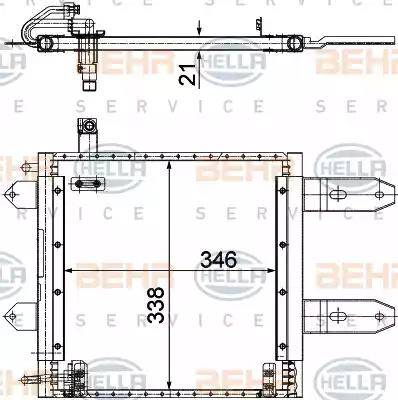 BEHR HELLA Service 8FC 351 300-171 - Конденсатор, кондиціонер autocars.com.ua