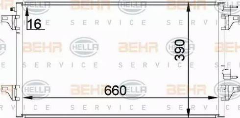 BEHR HELLA Service 8FC 351 300-344 - Конденсатор, кондиціонер autocars.com.ua