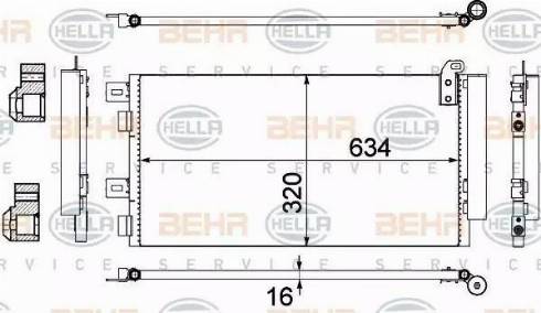 BEHR HELLA Service 8FC 351 300-644 - Конденсатор кондиционера autodnr.net