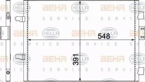 BEHR HELLA Service 8FC 351 300-651 - Конденсатор, кондиціонер autocars.com.ua