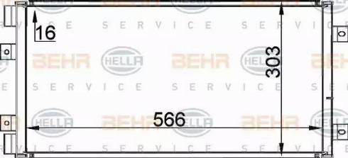 BEHR HELLA Service 8FC 351 300-741 - Конденсатор, кондиціонер autocars.com.ua