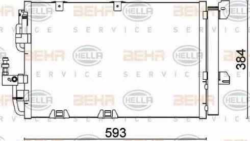 BEHR HELLA Service 8FC 351 301-224 - Конденсатор, кондиціонер autocars.com.ua
