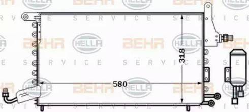 BEHR HELLA Service 8FC 351 301-541 - Конденсатор, кондиціонер autocars.com.ua