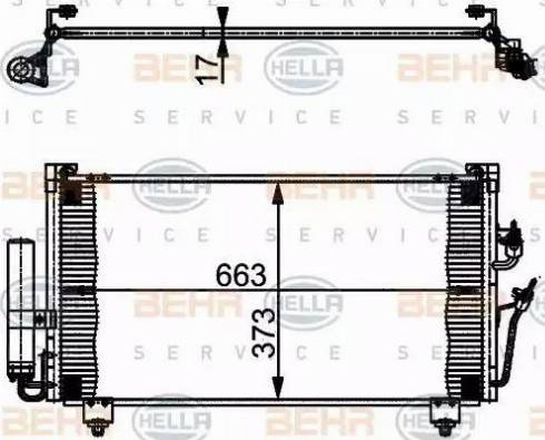 BEHR HELLA Service 8FC 351 301-581 - Конденсатор, кондиціонер autocars.com.ua