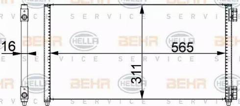 BEHR HELLA Service 8FC 351 301-721 - Конденсатор, кондиціонер autocars.com.ua