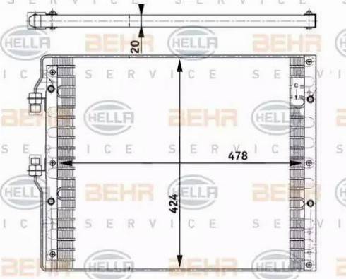 BEHR HELLA Service 8FC 351 302-181 - Конденсатор кондиционера autodnr.net