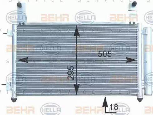 BEHR HELLA Service 8FC 351 303-141 - Конденсатор, кондиціонер autocars.com.ua