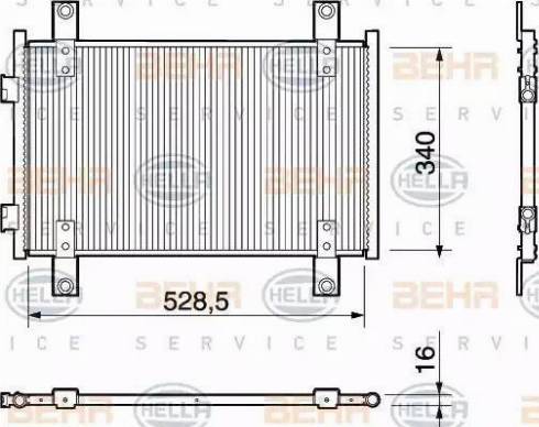 BEHR HELLA Service 8FC 351 303-581 - Конденсатор, кондиціонер autocars.com.ua