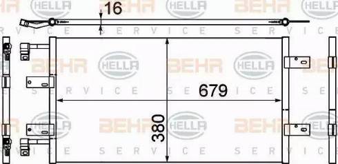 BEHR HELLA Service 8FC 351 303-591 - Конденсатор, кондиціонер autocars.com.ua