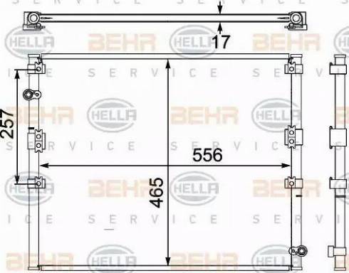 BEHR HELLA Service 8FC 351 304-071 - Конденсатор, кондиціонер autocars.com.ua