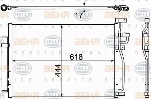 BEHR HELLA Service 8FC 351 304-311 - Конденсатор, кондиціонер autocars.com.ua