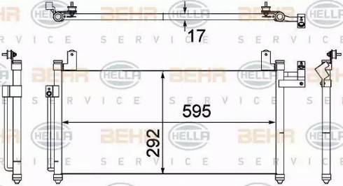 BEHR HELLA Service 8FC 351 304-361 - Конденсатор, кондиціонер autocars.com.ua