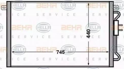 BEHR HELLA Service 8FC 351 305-191 - Конденсатор, кондиціонер autocars.com.ua