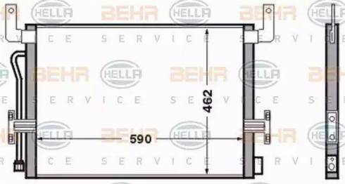 BEHR HELLA Service 8FC 351 306-521 - Конденсатор, кондиціонер autocars.com.ua