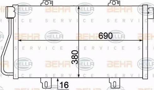 BEHR HELLA Service 8FC 351 306-681 - Конденсатор, кондиціонер autocars.com.ua