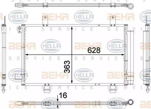 BEHR HELLA Service 8FC 351 307-741 - Конденсатор кондиционера autodnr.net