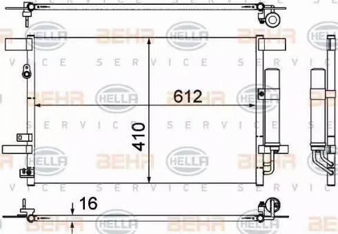 BEHR HELLA Service 8FC 351 307-751 - Конденсатор кондиционера autodnr.net