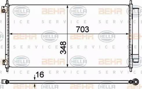 BEHR HELLA Service 8FC 351 310-281 - Конденсатор, кондиціонер autocars.com.ua