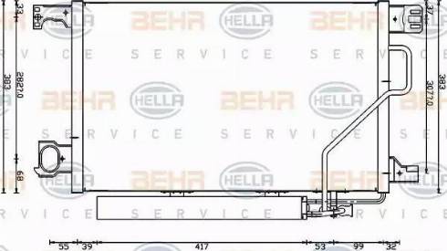 BEHR HELLA Service 8FC 351 317-504 - Конденсатор кондиционера autodnr.net