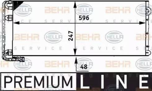 BEHR HELLA Service 8FC 351 317-611 - Конденсатор, кондиціонер autocars.com.ua