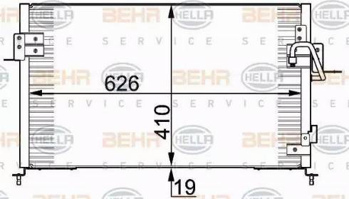 BEHR HELLA Service 8FC 351 318-001 - Конденсатор, кондиціонер autocars.com.ua