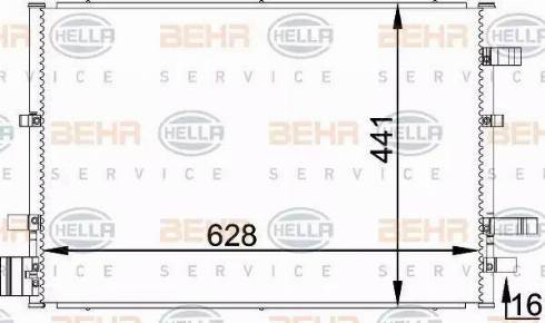 BEHR HELLA Service 8FC 351 318-361 - Конденсатор, кондиціонер autocars.com.ua