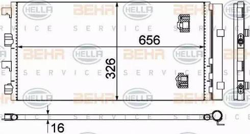 BEHR HELLA Service 8FC 351 319-294 - Конденсатор, кондиціонер autocars.com.ua