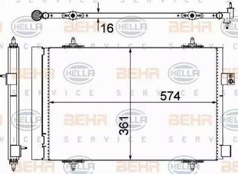 BEHR HELLA Service 8FC 351 319-451 - Конденсатор, кондиціонер autocars.com.ua