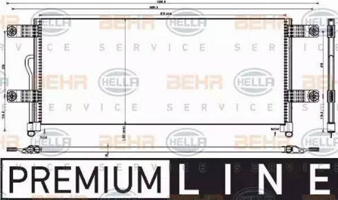 BEHR HELLA Service 8FC 351 343-231 - Конденсатор, кондиціонер autocars.com.ua