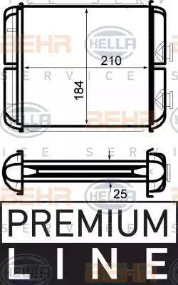 BEHR HELLA Service 8FH 351 024-271 - Теплообмінник, опалення салону autocars.com.ua