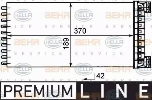 BEHR HELLA Service 8FH 351 029-081 - Теплообмінник, опалення салону autocars.com.ua