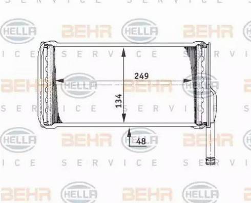 BEHR HELLA Service 8FH 351 311-541 - Теплообмінник, опалення салону autocars.com.ua