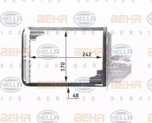 BEHR HELLA Service 8FH 351 311-661 - Теплообмінник, опалення салону autocars.com.ua