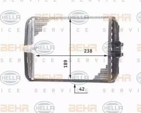 BEHR HELLA Service 8FH 351 311-681 - Теплообмінник, опалення салону autocars.com.ua