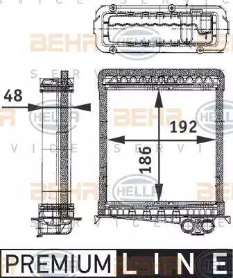 BEHR HELLA Service 8FH 351 311-751 - Теплообмінник, опалення салону autocars.com.ua