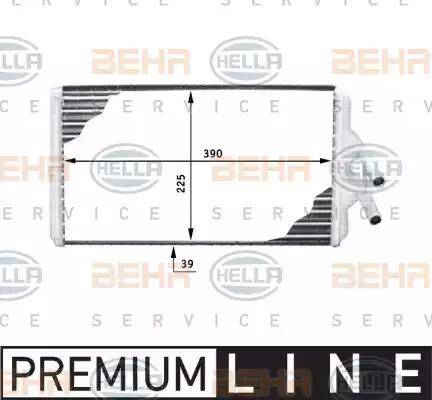 BEHR HELLA Service 8FH 351 312-381 - Теплообмінник, опалення салону autocars.com.ua