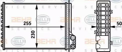 BEHR HELLA Service 8FH 351 313-301 - Теплообмінник, опалення салону autocars.com.ua