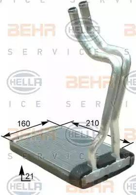 BEHR HELLA Service 8FH 351 314-791 - Теплообмінник, опалення салону autocars.com.ua