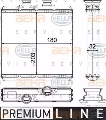 BEHR HELLA Service 8FH 351 315-411 - Теплообменник, отопление салона autodnr.net