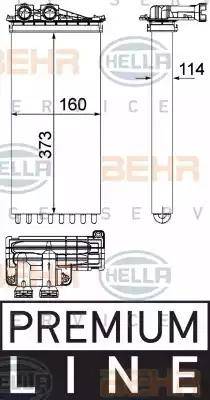 BEHR HELLA Service 8FH 351 315-581 - Теплообмінник, опалення салону autocars.com.ua