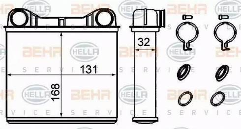 BEHR HELLA Service 8FH 351 333-174 - Теплообменник, отопление салона autodnr.net