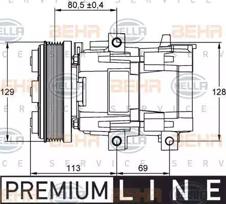 BEHR HELLA Service 8FK 351 113-241 - Компресор, кондиціонер autocars.com.ua