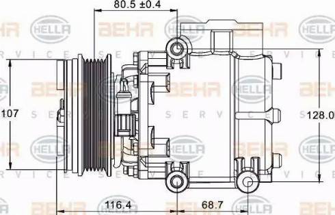 BEHR HELLA Service 8FK 351 334-101 - Компрессор кондиционера autodnr.net