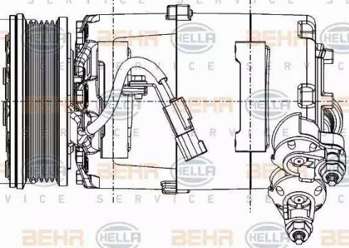 BEHR HELLA Service 8FK 351 334-361 - Компрессор кондиционера autodnr.net