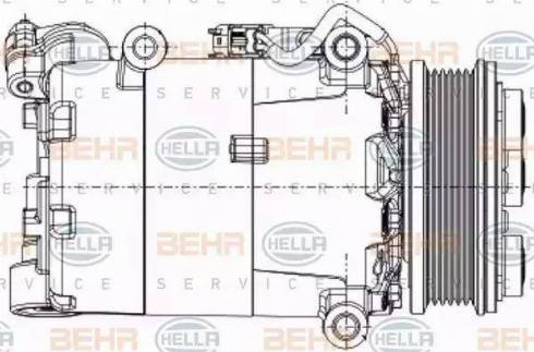 BEHR HELLA Service 8FK 351 334-391 - Компресор, кондиціонер autocars.com.ua