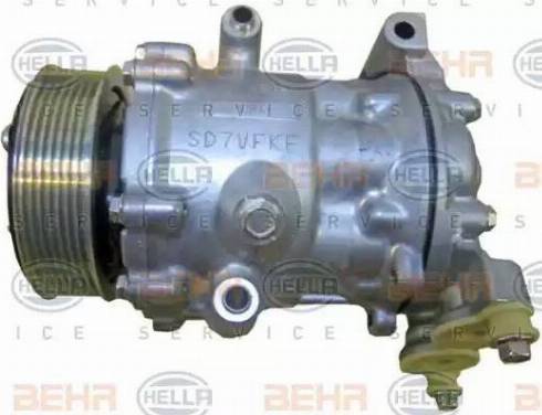 BEHR HELLA Service 8FK 351 334-411 - Компресор, кондиціонер autocars.com.ua