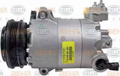 BEHR HELLA Service 8FK 351 339-391 - Компресор, кондиціонер autocars.com.ua