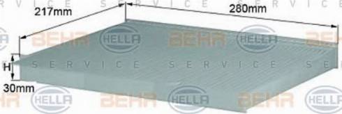 BEHR HELLA Service 8FL 352 214-011 - Фільтр, повітря у внутрішній простір autocars.com.ua