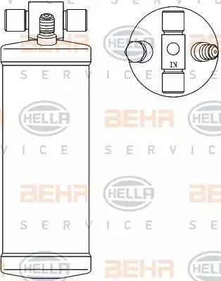 BEHR HELLA Service 8FT 351 192-551 - Осушувач, кондиціонер autocars.com.ua