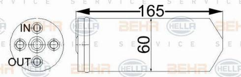 BEHR HELLA Service 8FT 351 192-614 - Осушитель, кондиционер autodnr.net